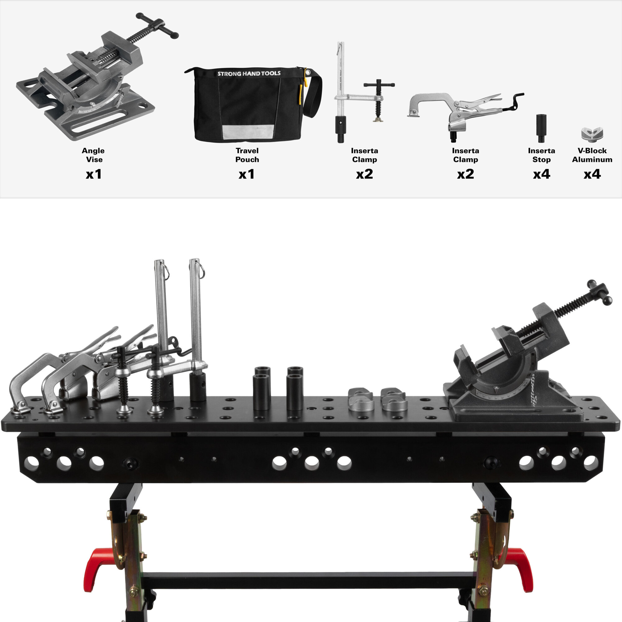 Strong Hand Tools Plate with Nomad and Cradle Vise Kit — 36in. x 6in., Model# TSB366-NK4